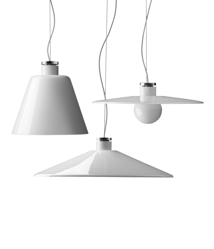 Three different glass shades