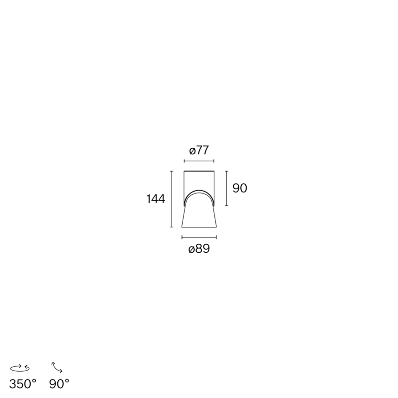 CAST CEILING W261C technical drawing