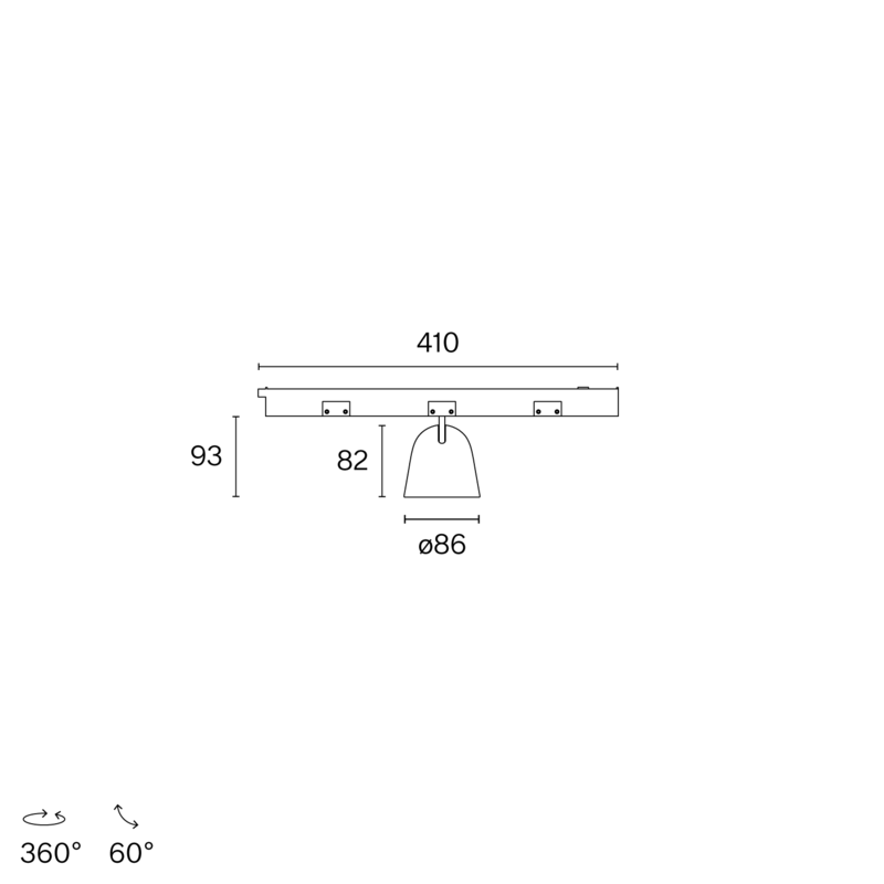 CAST TRACK W261TR technical drawing