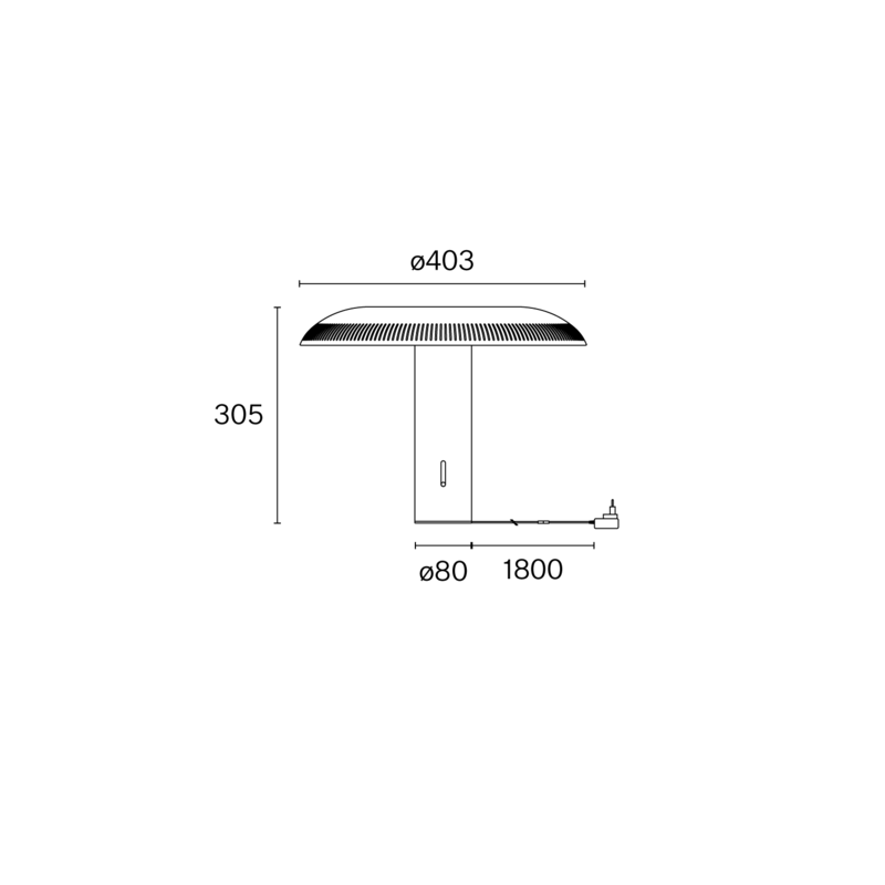 ILUMINA TABLE W203 technical drawing