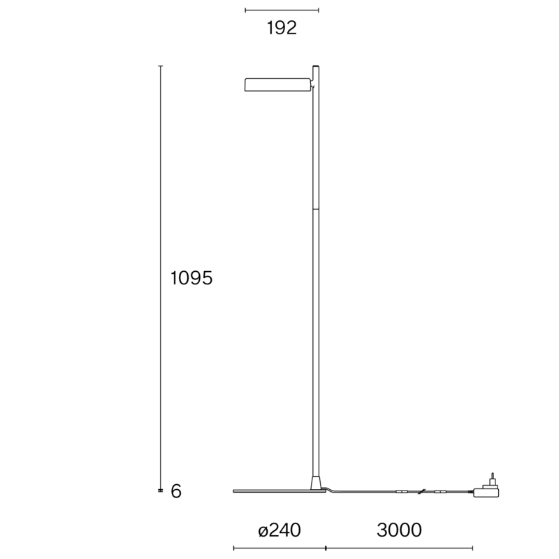 PASTILLE FLOOR W242F2 technical drawing
